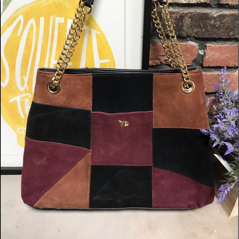 Emma Fox patchwork shoulder bag